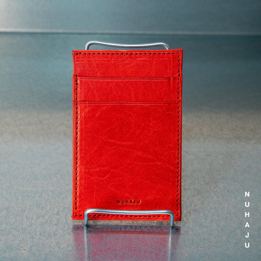 (name) card wallet (red)